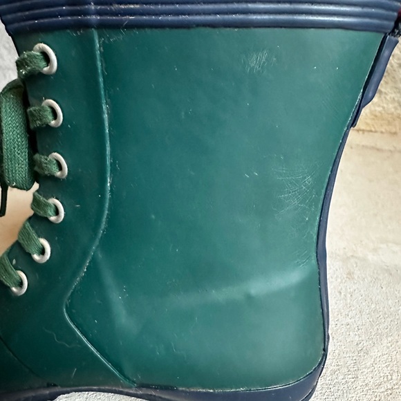 Tommy Hilfiger Renegade Ankle Rain Boots Green/Blue Womens size 6. EUC - Picture 8 of 12